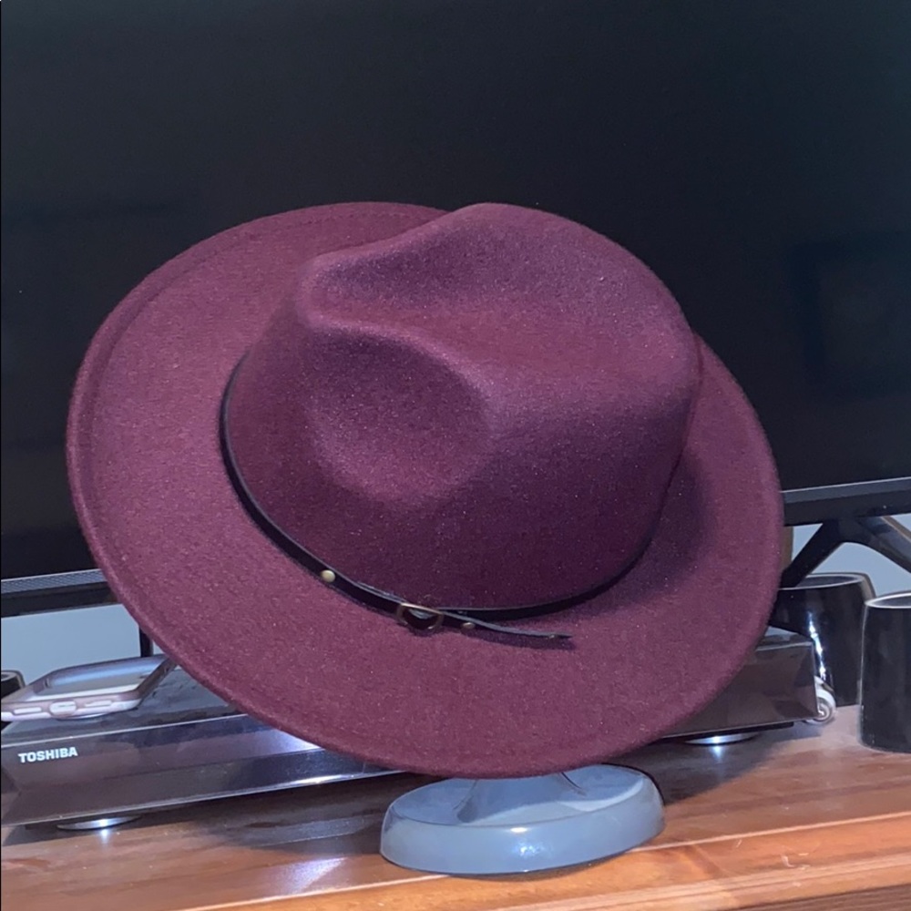 Maroon/Burgundy Fedora Hat